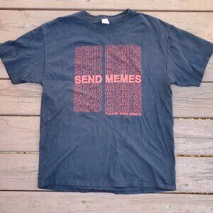 Please Send Memes Black Tee - Size L